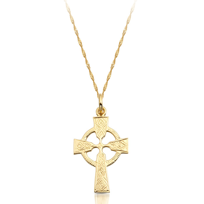 9ct Gold Celtic Cross - C113