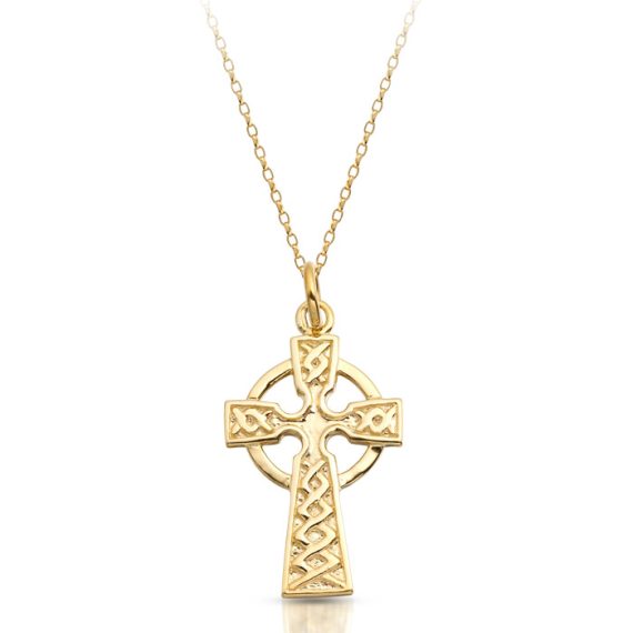 9ct Gold Celtic Cross - C127