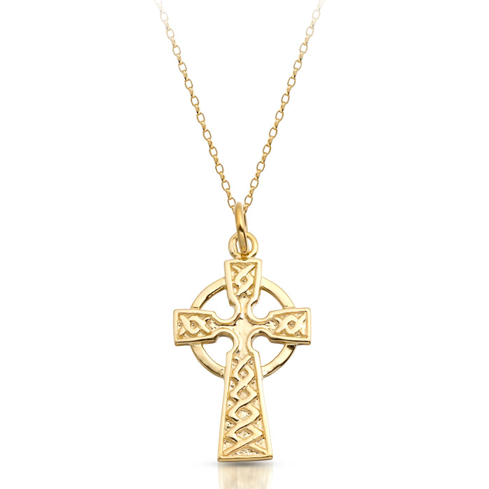 9ct Gold Celtic Cross - C127