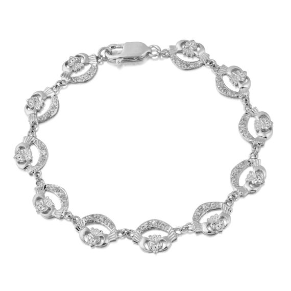 9ct Gold Claddagh Bracelet - CLB4WCZ