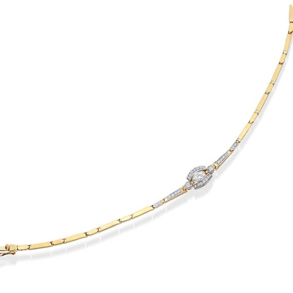 9ct Gold CZ Bracelet - B29