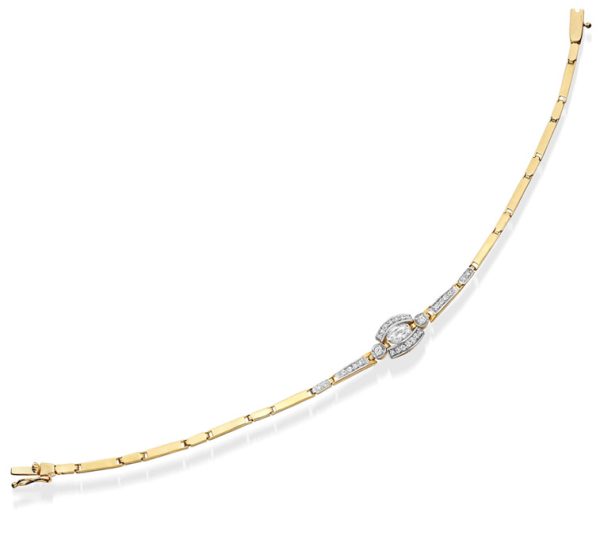 9ct Gold CZ Bracelet - B29