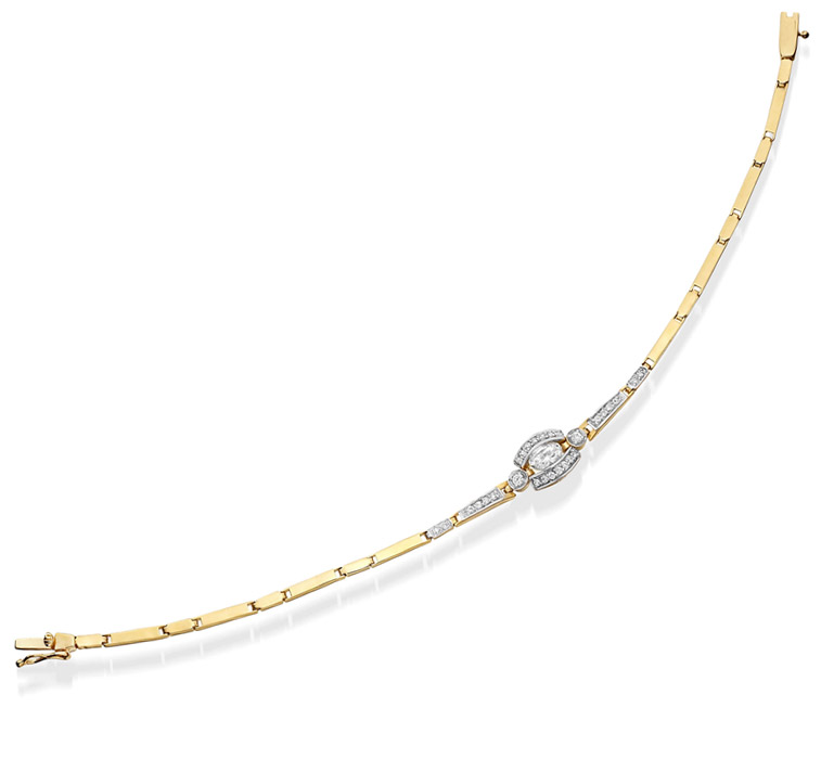 9ct Gold CZ Bracelet - B29