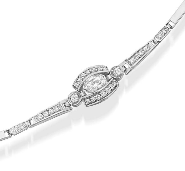 9ct Gold CZ Bracelet - B29W