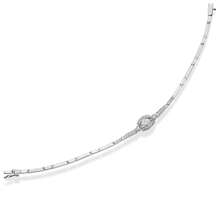 9ct Gold CZ Bracelet - B29W