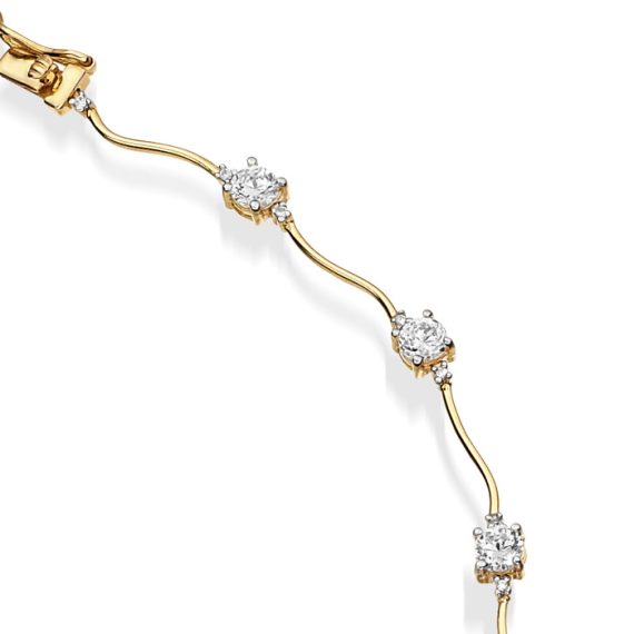 9ct Gold CZ Bracelet - B172