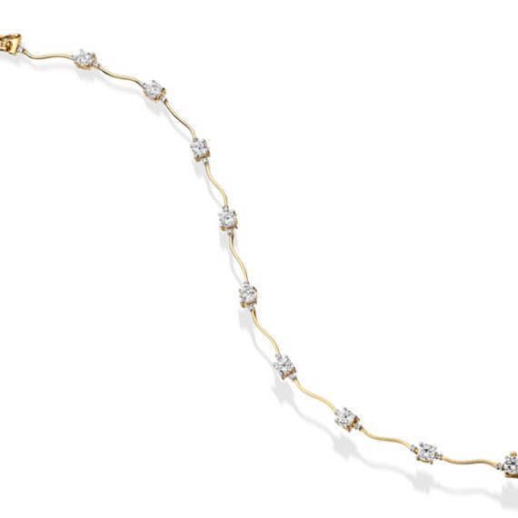 9ct Gold CZ Bracelet - B172