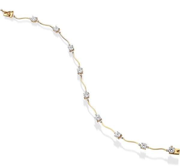 9ct Gold CZ Bracelet - B172