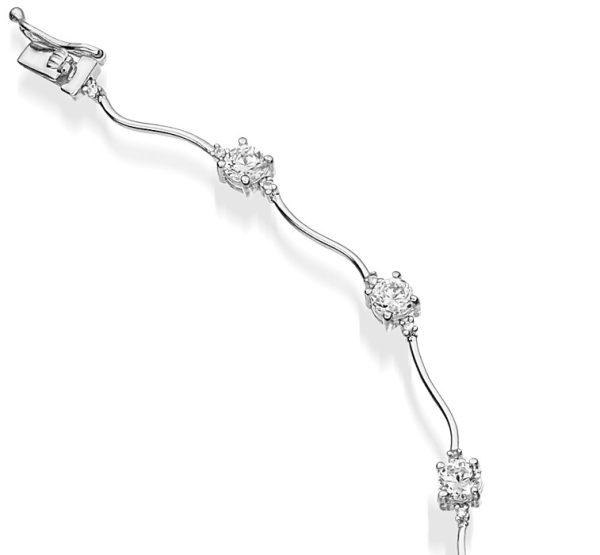 9ct Gold CZ Bracelet - B172W