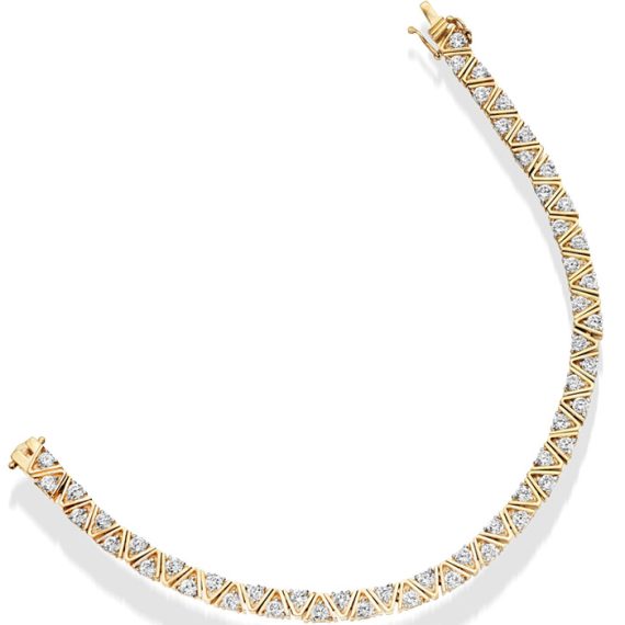 9ct Gold CZ Bracelet - B64