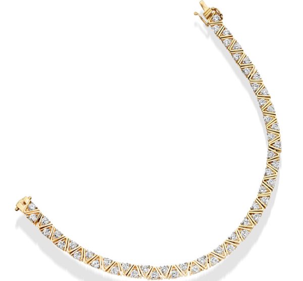 9ct Gold CZ Bracelet - B64