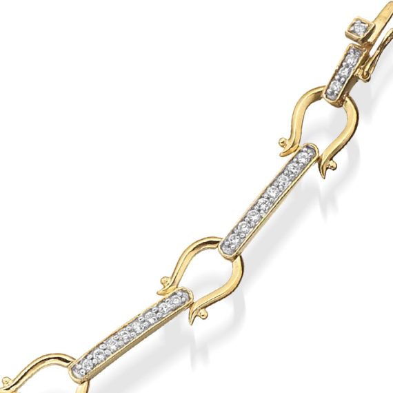 9ct Gold CZ Bracelet - B67