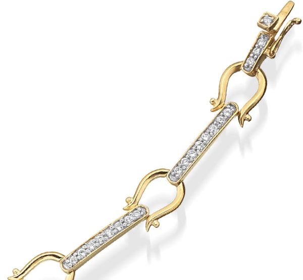 9ct Gold CZ Bracelet - B67