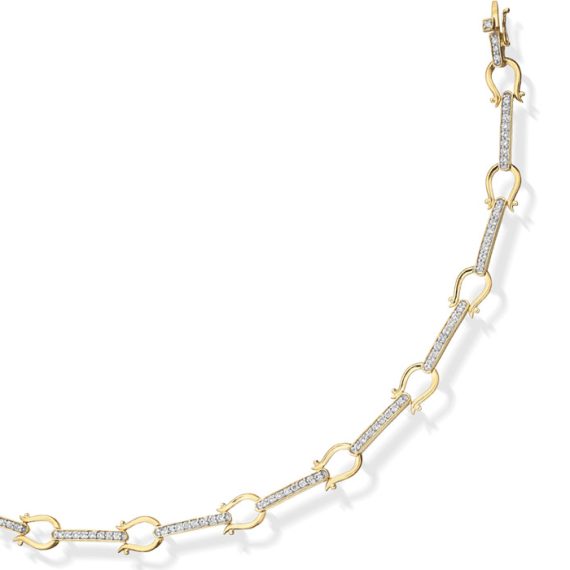 9ct Gold CZ Bracelet - B67