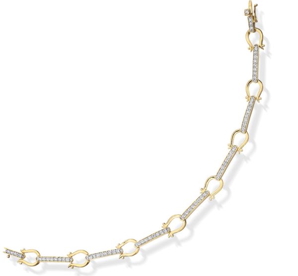 9ct Gold CZ Bracelet - B67