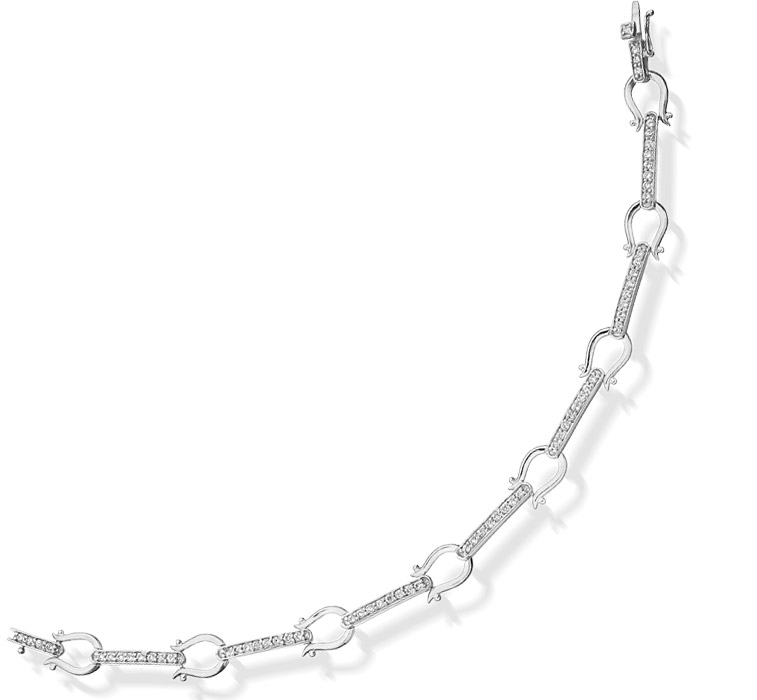 9ct Gold CZ Bracelet - B67W