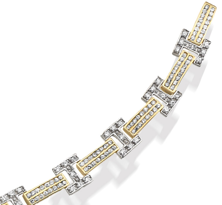 9ct Gold CZ Bracelet - B68
