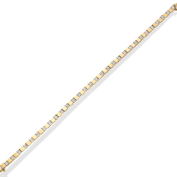 9ct Gold CZ Bracelet - B117