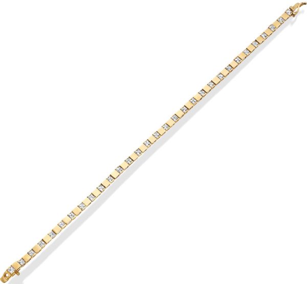 9ct Gold CZ Bracelet - B117