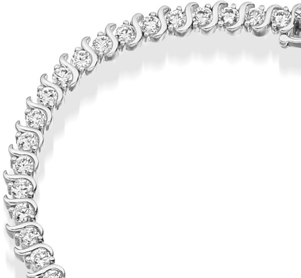 9ct Gold CZ Bracelet - B136W