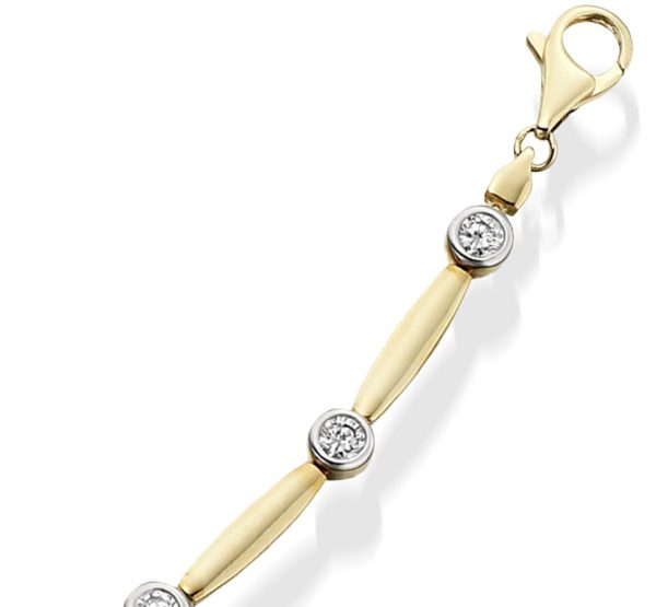 9ct Gold CZ Bracelet - B145