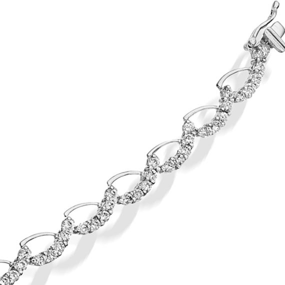 9ct Gold CZ Bracelet - B3392W