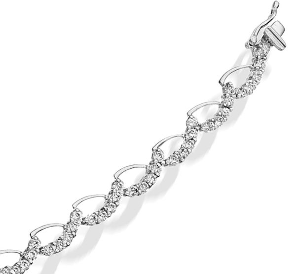 9ct Gold CZ Bracelet - B3392W