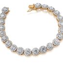 9ct Gold CZ Bracelet - B146