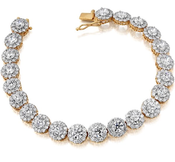 9ct Gold CZ Bracelet - B146