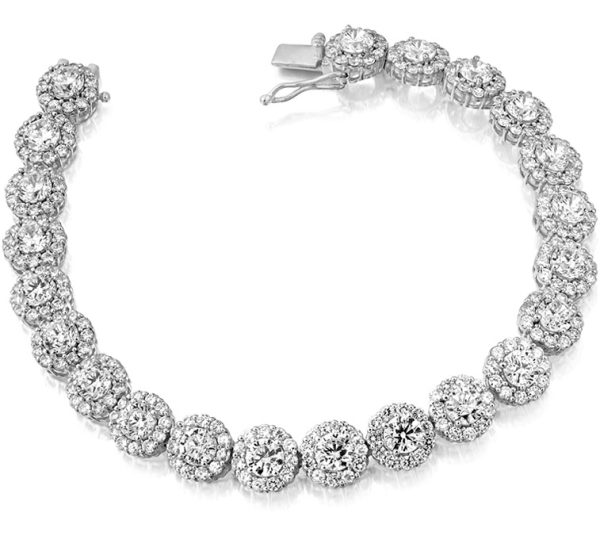 9ct Gold CZ Bracelet - B146W