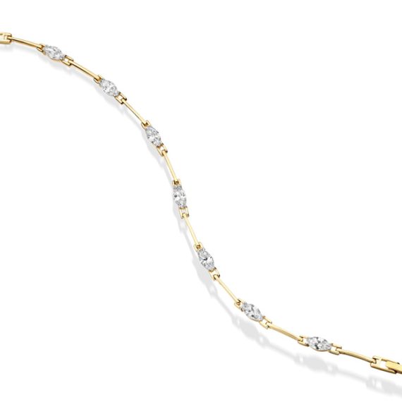 9ct Gold CZ Bracelet - B157