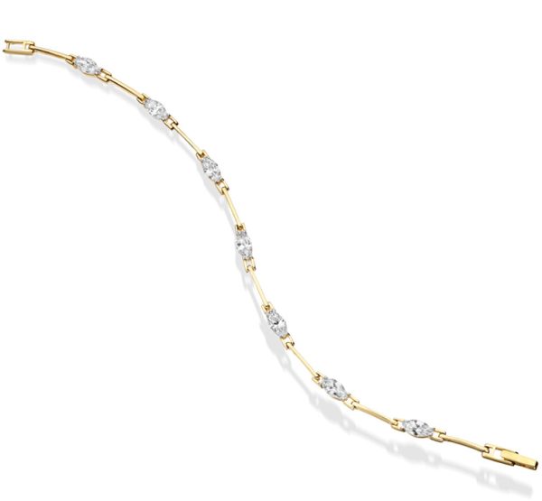 9ct Gold CZ Bracelet - B157