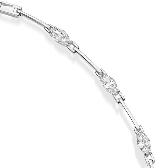 9ct Gold CZ Bracelet - B157W