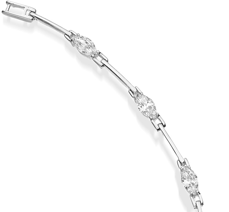 9ct Gold CZ Bracelet - B157W