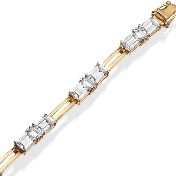 9ct Gold CZ Bracelet - B185