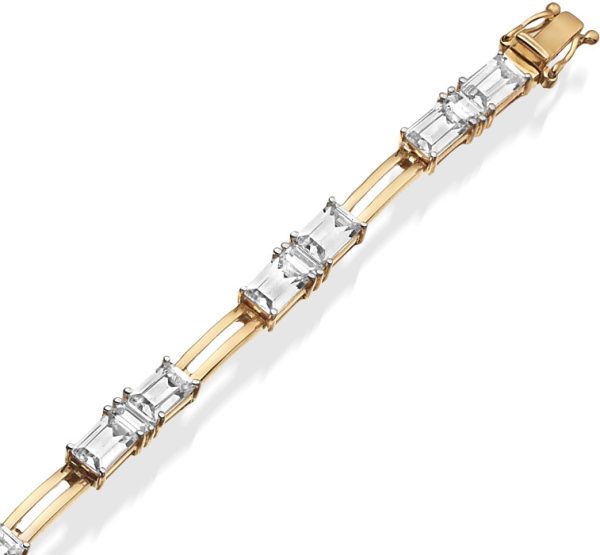 9ct Gold CZ Bracelet - B185