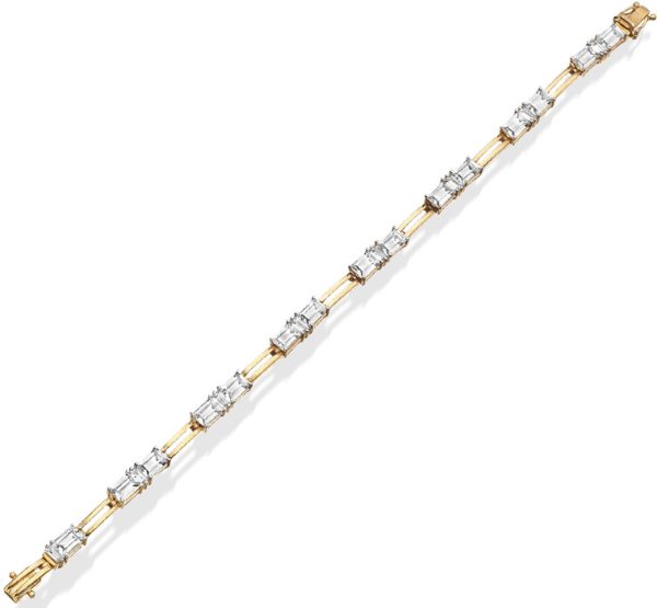 9ct Gold CZ Bracelet - B185