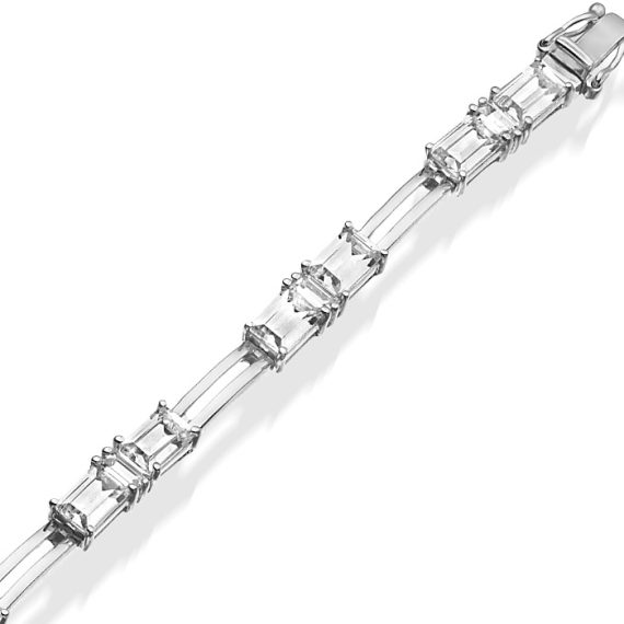 9ct Gold CZ Bracelet - B185W