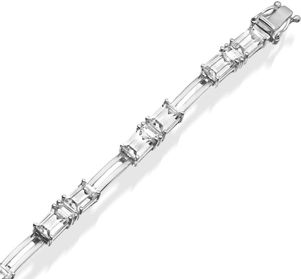 9ct Gold CZ Bracelet - B185W