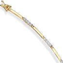 9ct Gold CZ Bracelet - B155