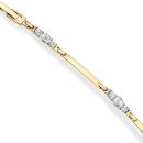 9ct Gold CZ Bracelet - B158