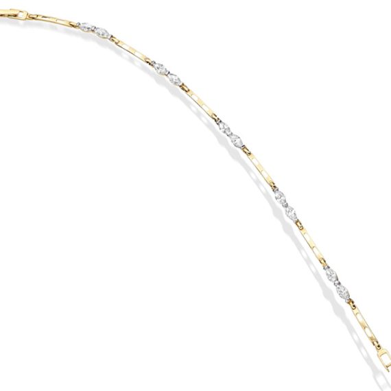 9ct Gold CZ Bracelet - B160
