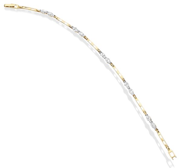 9ct Gold CZ Bracelet - B160