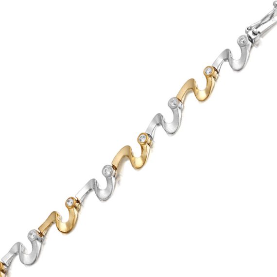9ct Gold CZ Bracelet - B89