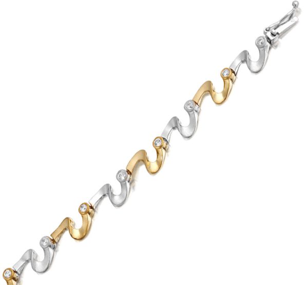 9ct Gold CZ Bracelet - B89