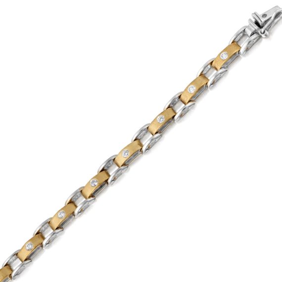 9ct Gold CZ Bracelet - B165