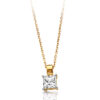 9ct Gold CZ Princess Pendant-P24