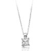 9ct Gold CZ Princess Pendant-P24W