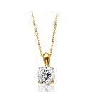 9ct Gold CZ Pendant-P244