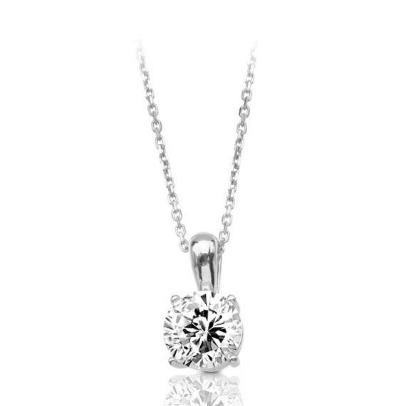 9ct Gold CZ Pendant-P244W